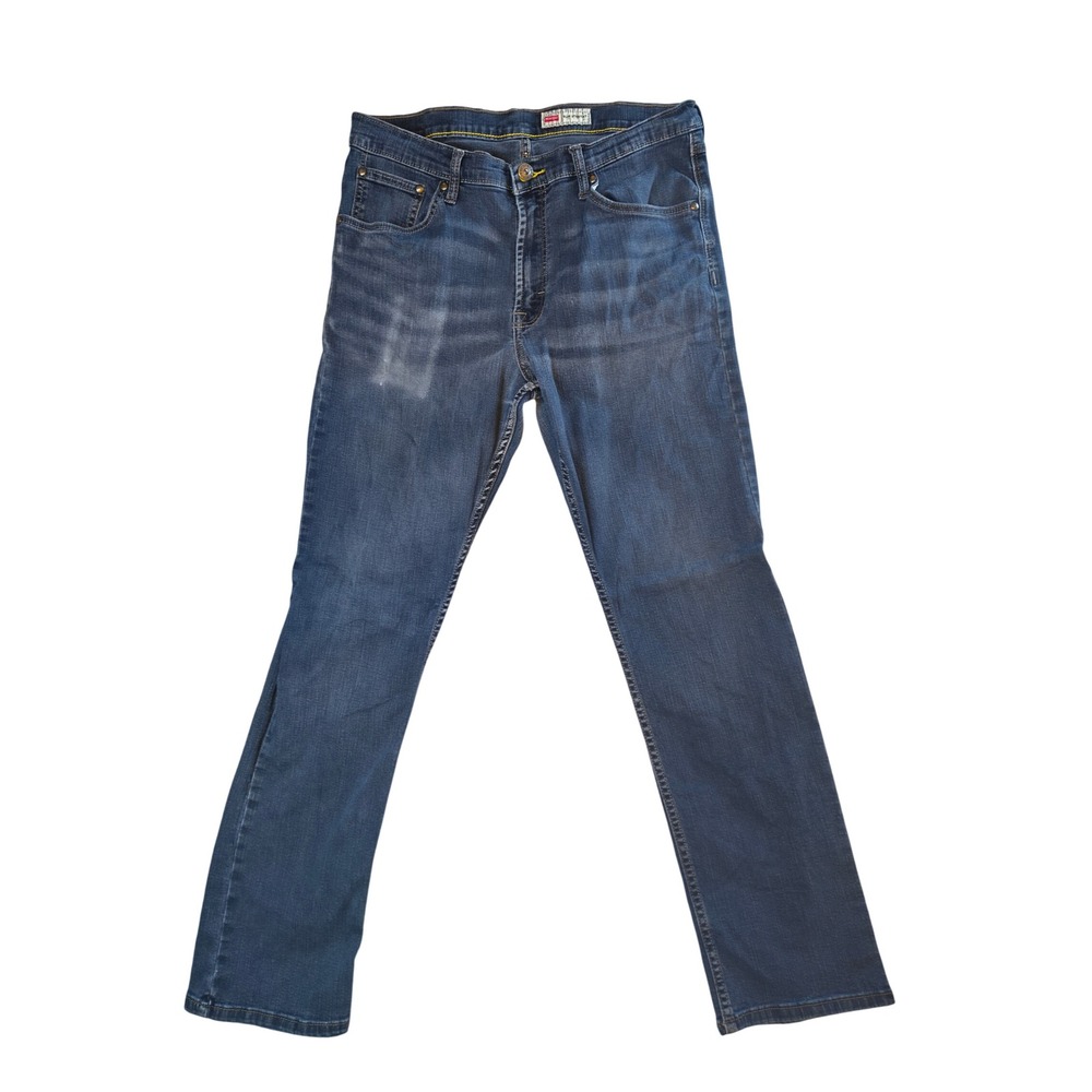 Wrangler Slim Straight Jeans Blue Medium Wash Denim Size 34x29
